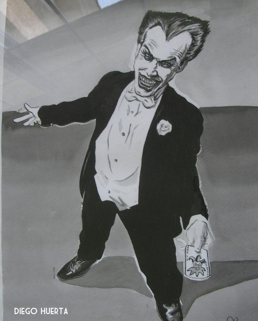 Watercolor of Alex Ross' Joker