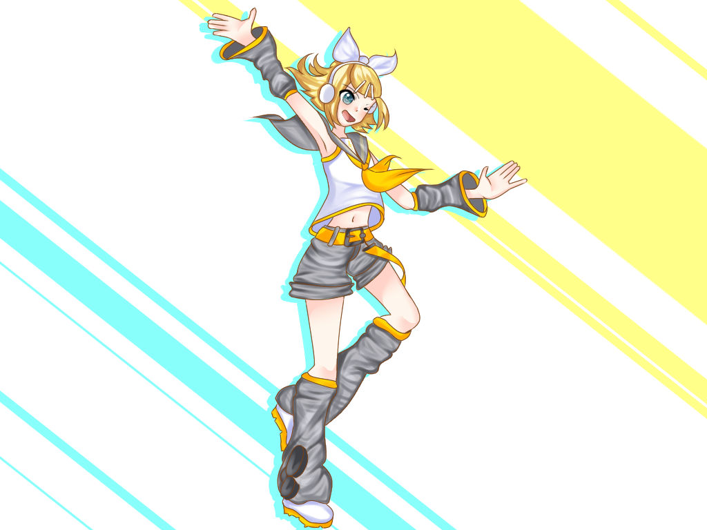 Kagamine Rin Vector Kagamine Rin -Art by 0range0riginal on DeviantArt