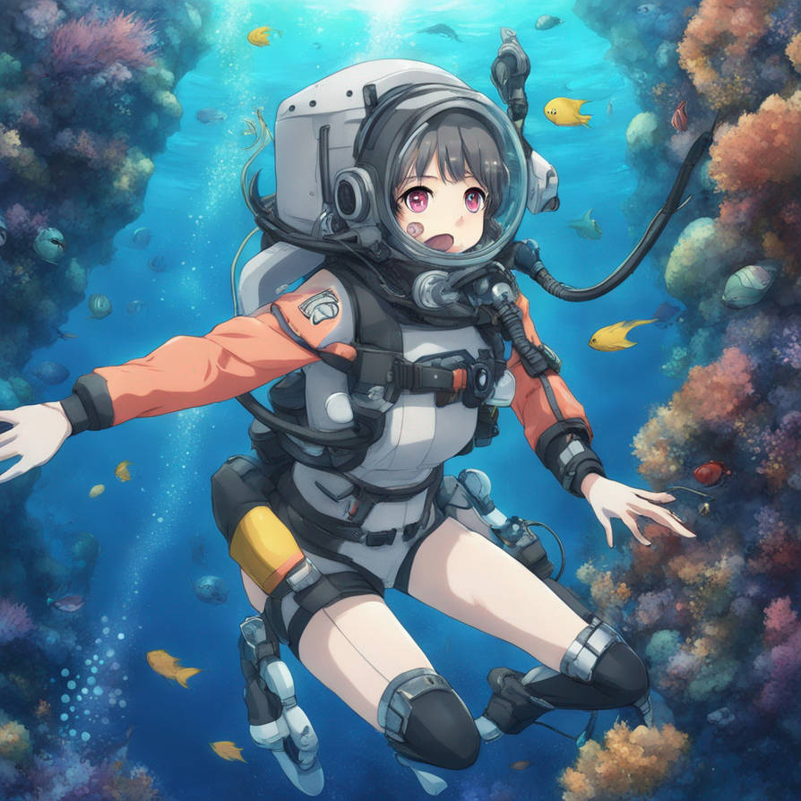 Anime Girl Deep Sea Diving by tuneriver on DeviantArt Anime Girl Deep Sea Diving by tuneriver on DeviantArt