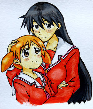 Lampshade Drawing #59 - Chiyo and Sakaki