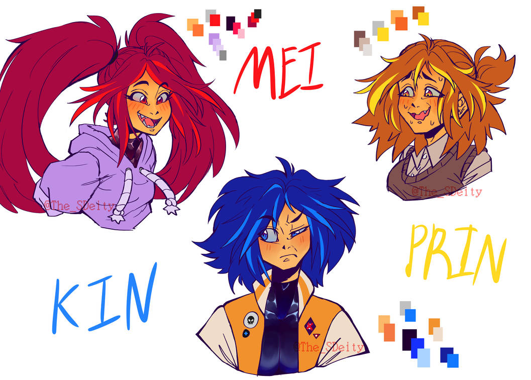 Mei, Kin and Prin by Supreme-Deity on DeviantArt