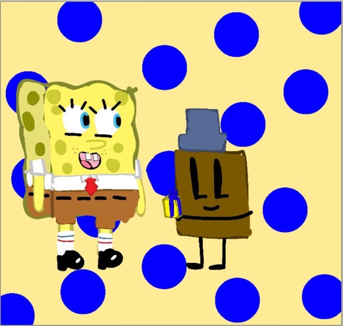 Randy gives Spongebob a present by SpecialHeartdrawzz on DeviantArt