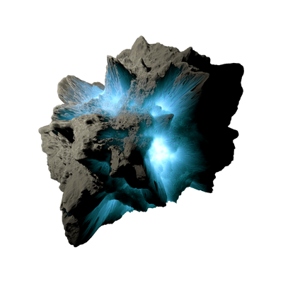 Asteroid Meteor Lightblue Transparent Space Stock