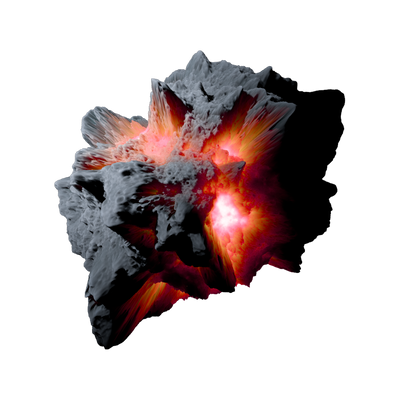 Asteroid Meteor OrangeRed | Transp. Space Stock by LapisDemon