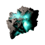 Asteroid Meteor Aqua | Transparent Space Stock