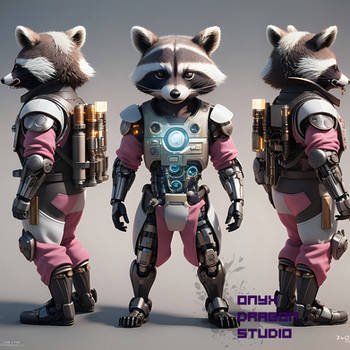 Raccoon Cyborg - 003