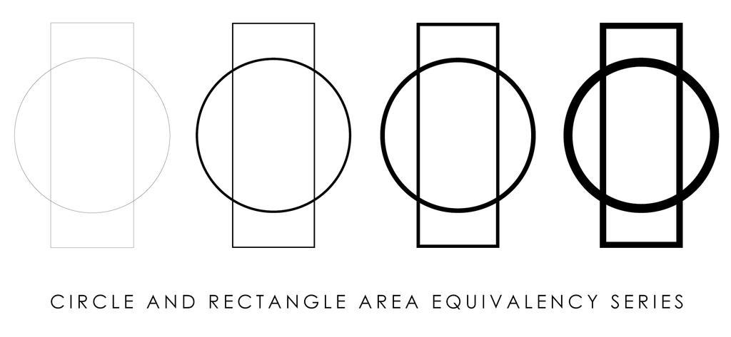 CIRCLE AND RECTANGLE AREA EQUIVALENCY SERIES