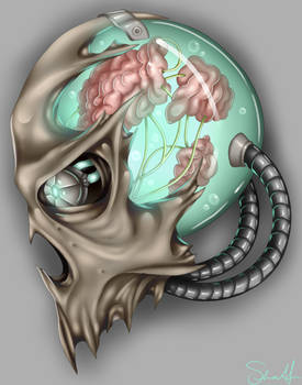 Alien Robo Skull