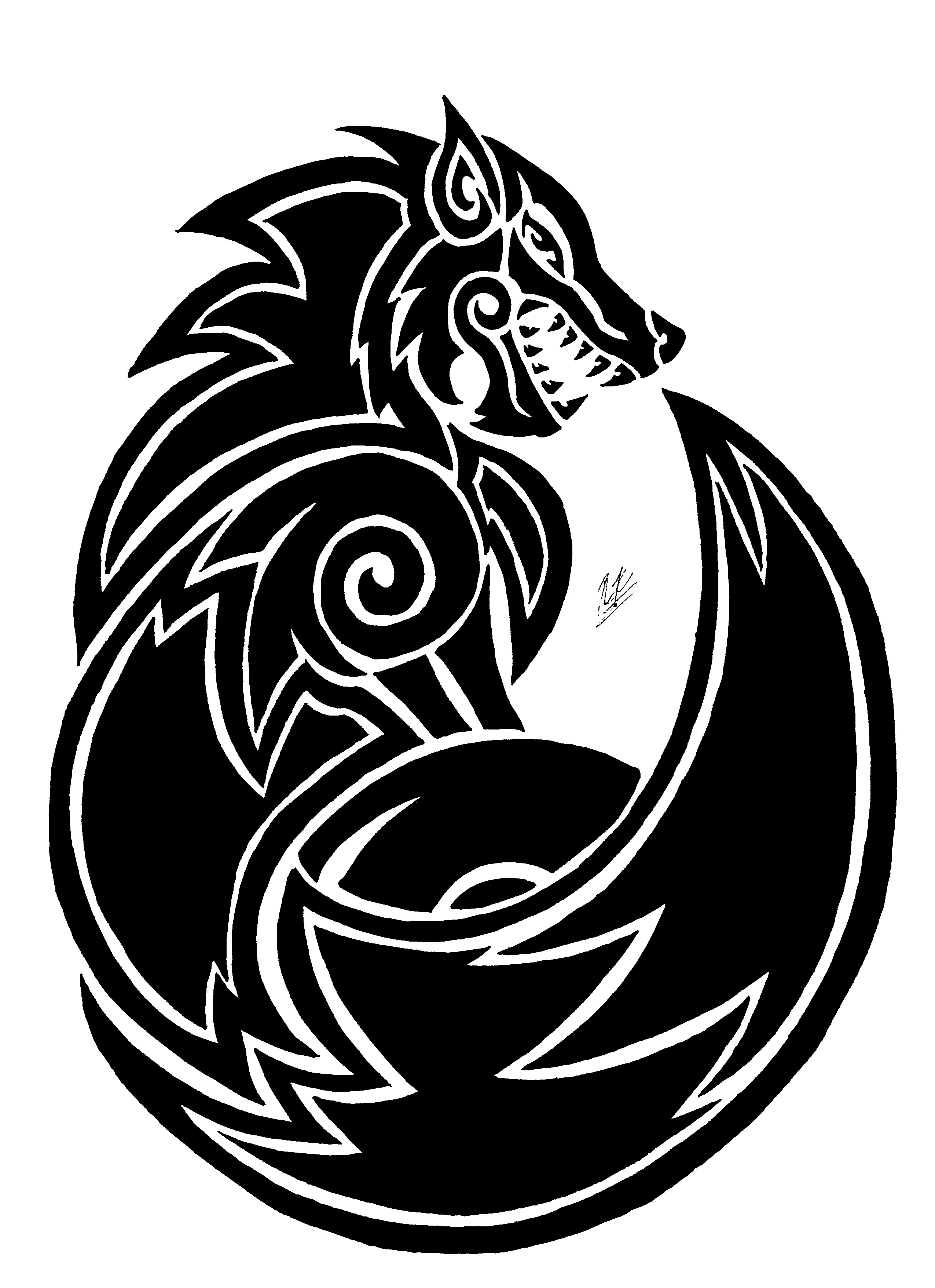 Fenrir tattoo Ver.2