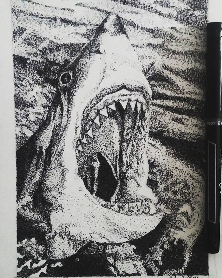 Stippling Shark #2