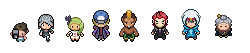 All 8 overworld sprite gym leaders