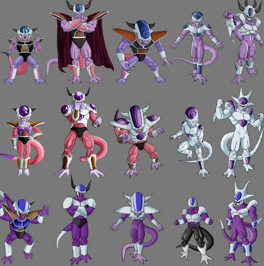 Frieza Cooler King Cold all Forms by Plessress on DeviantArt