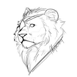 Commission | Lion Headshot sketch