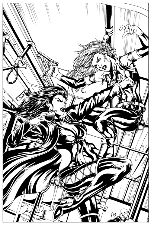 Codename: X-Girl Cover - Inks