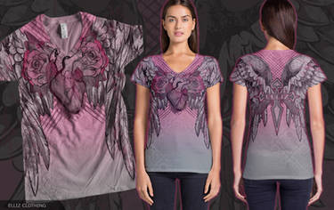 Winged Heart Tee design for Elliz Clothing