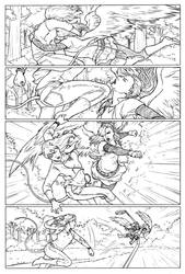 Mercy Sparx Fight Sequence Pencils