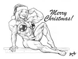Christmas Muscle Babe