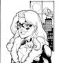 Convention Style Sketch - Black Cat