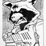 Convention Style Sketch - Rocket Raccoon