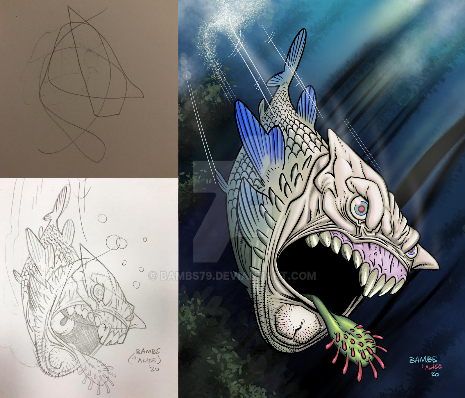 Zombee Razor Fish Sundew Tongued Zombie Fish by Bambs79 on DeviantArt