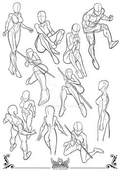 Comic book poses