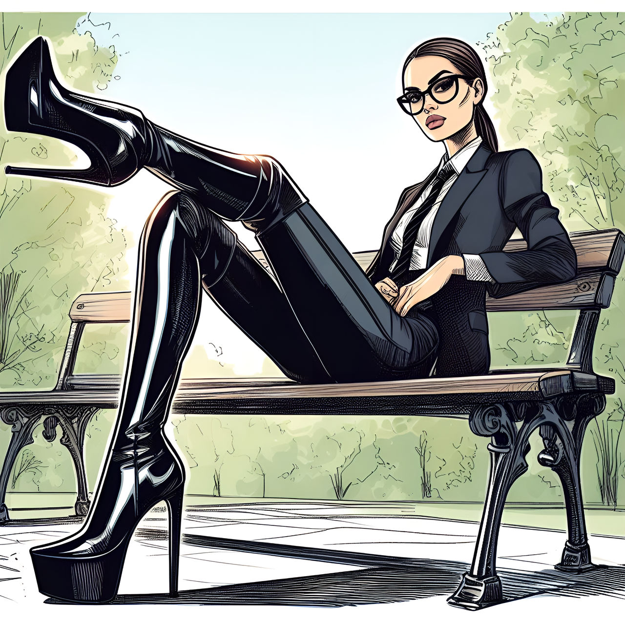 A Strict Looking Business Lady In The Park By Jznq On DeviantArt a-strict-looking-business-lady-in-the-park-by-jznq-on-deviantart