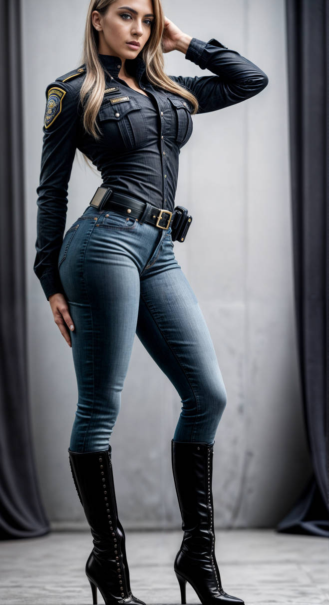 Curved Boot Cop a Female Cop wearing tight jeans and boots by jznq on DeviantArt