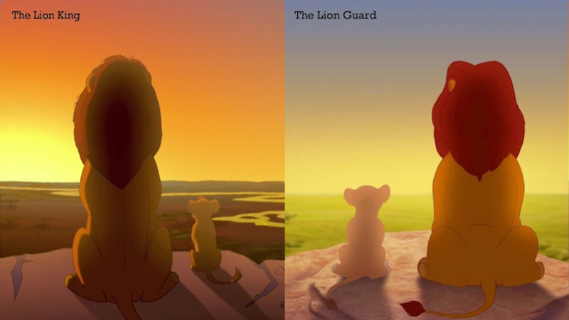 Mufasa and Simba on Pride Rock and Simba and Kiara by Jeana1 on DeviantArt