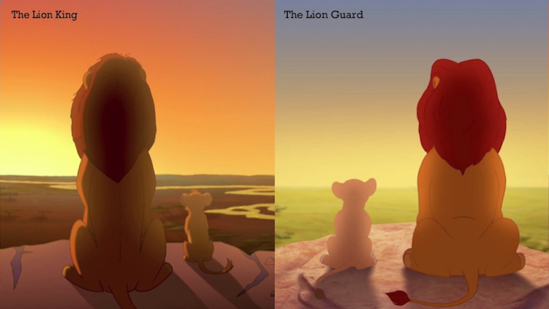 Mufasa and Simba on Pride Rock and Simba and Kiara by Jeana1 on DeviantArt