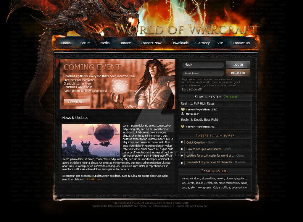 Cataclysm Webdesign