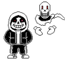 DustTale Sans and Papyrus