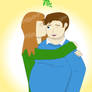Max and Astrid Under the Mistletoe