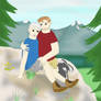 Knut and Magnus in the Mountains