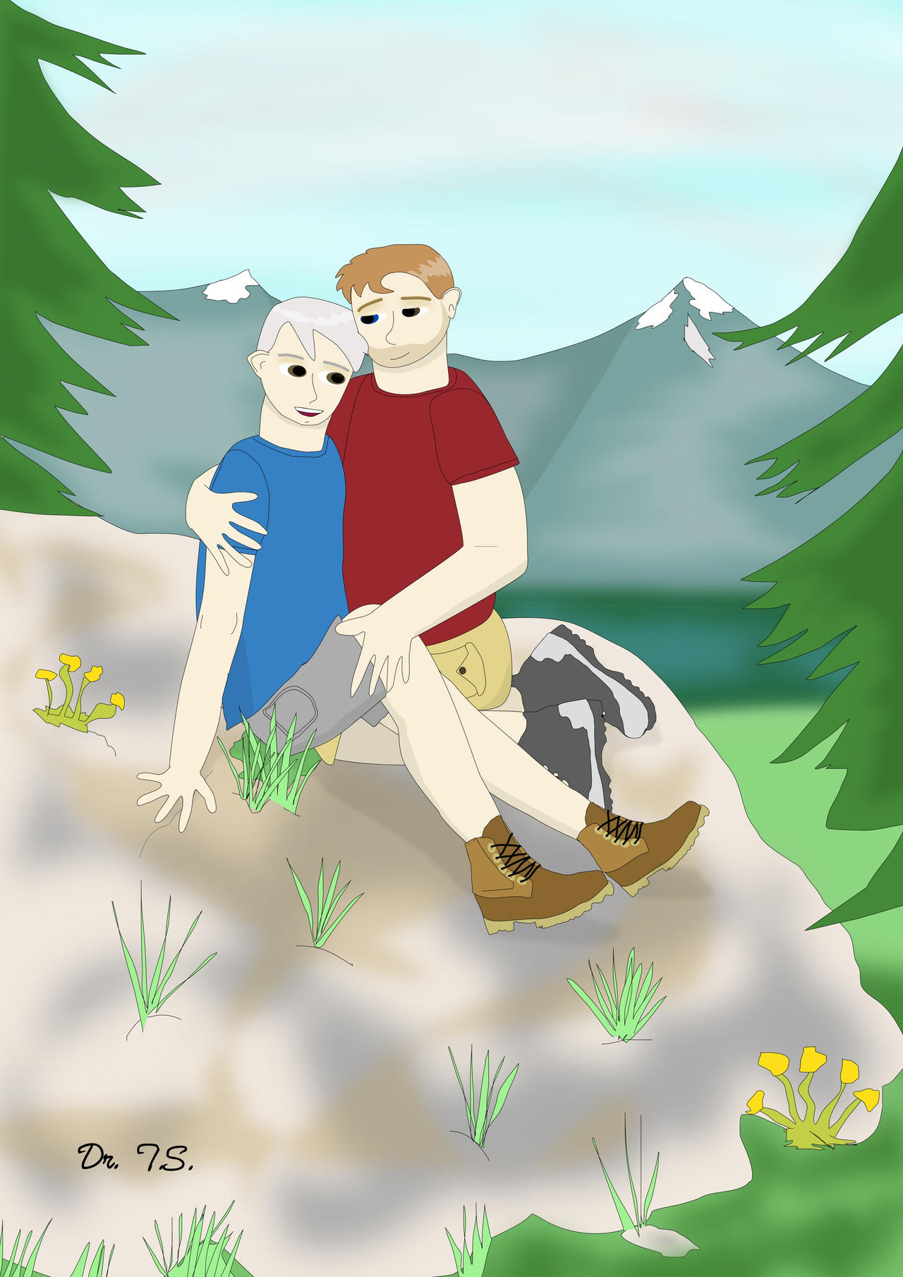 Knut and Magnus in the Mountains