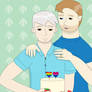 Knut and Magnus - Pride Cake