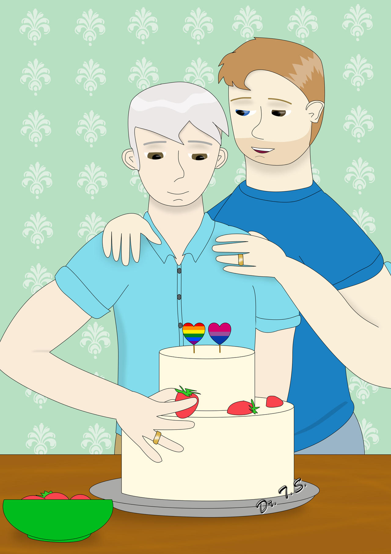 Knut and Magnus - Pride Cake