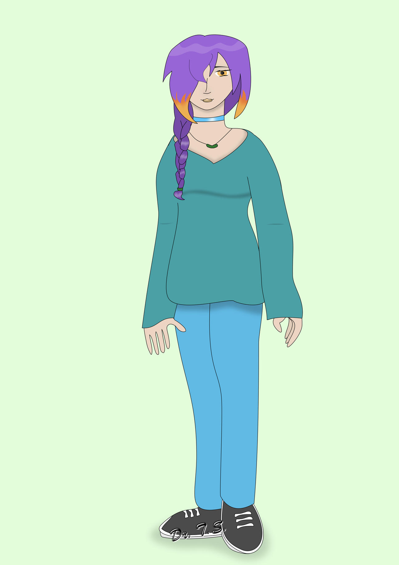 Purple Hair Pickle Necklace Trade w Enderkitten25