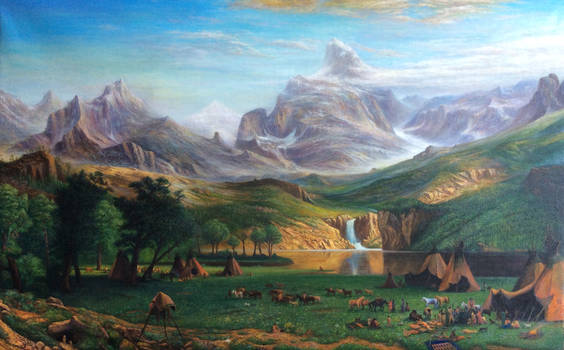 Rocky Mountain , Lander's Peak - Albert bierstadt