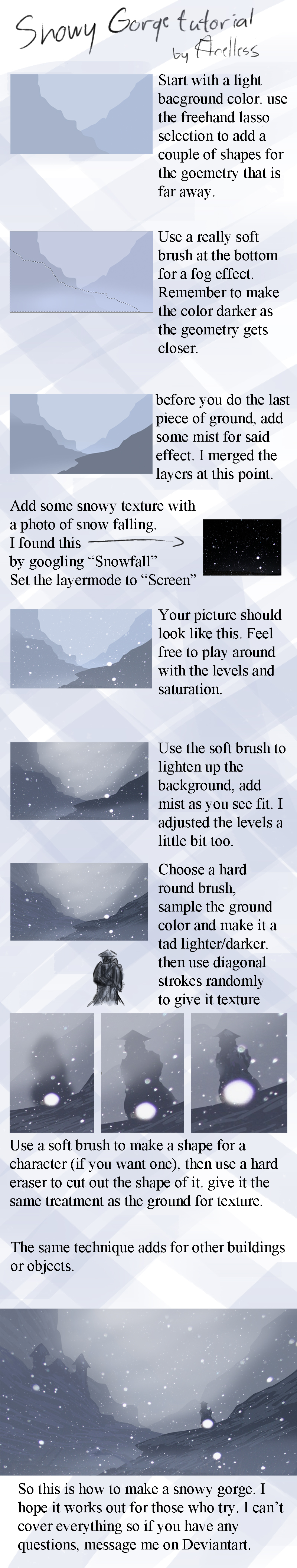 Snowy mountains tutorial