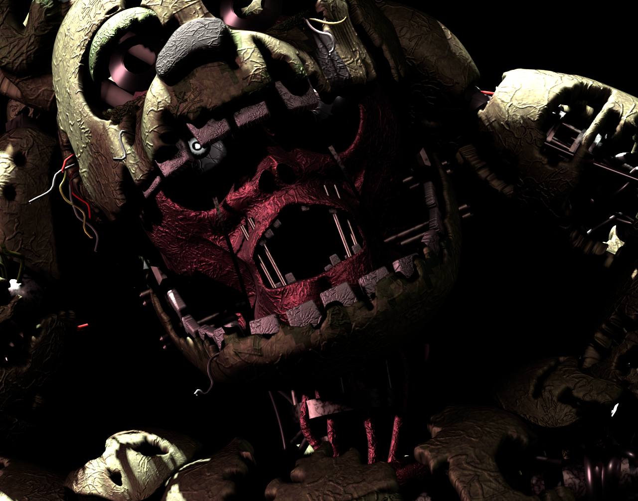 (blender / fnaf 3) springtrap rare screen render 2 by cyanmice on ...