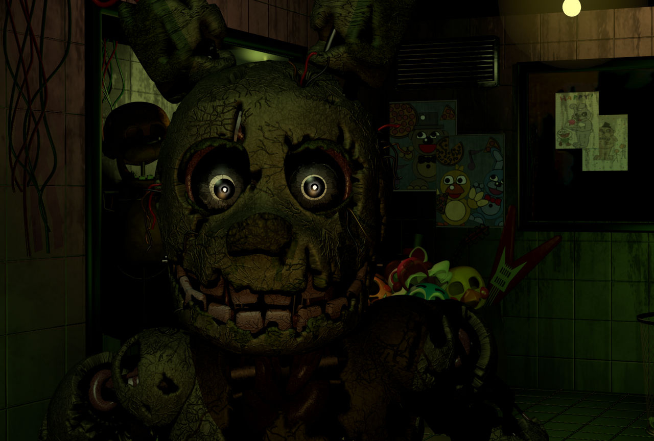Left Behind Springtrap (blender / fnaf 3) springtrap left jumpscare by cyanmice on DeviantArt