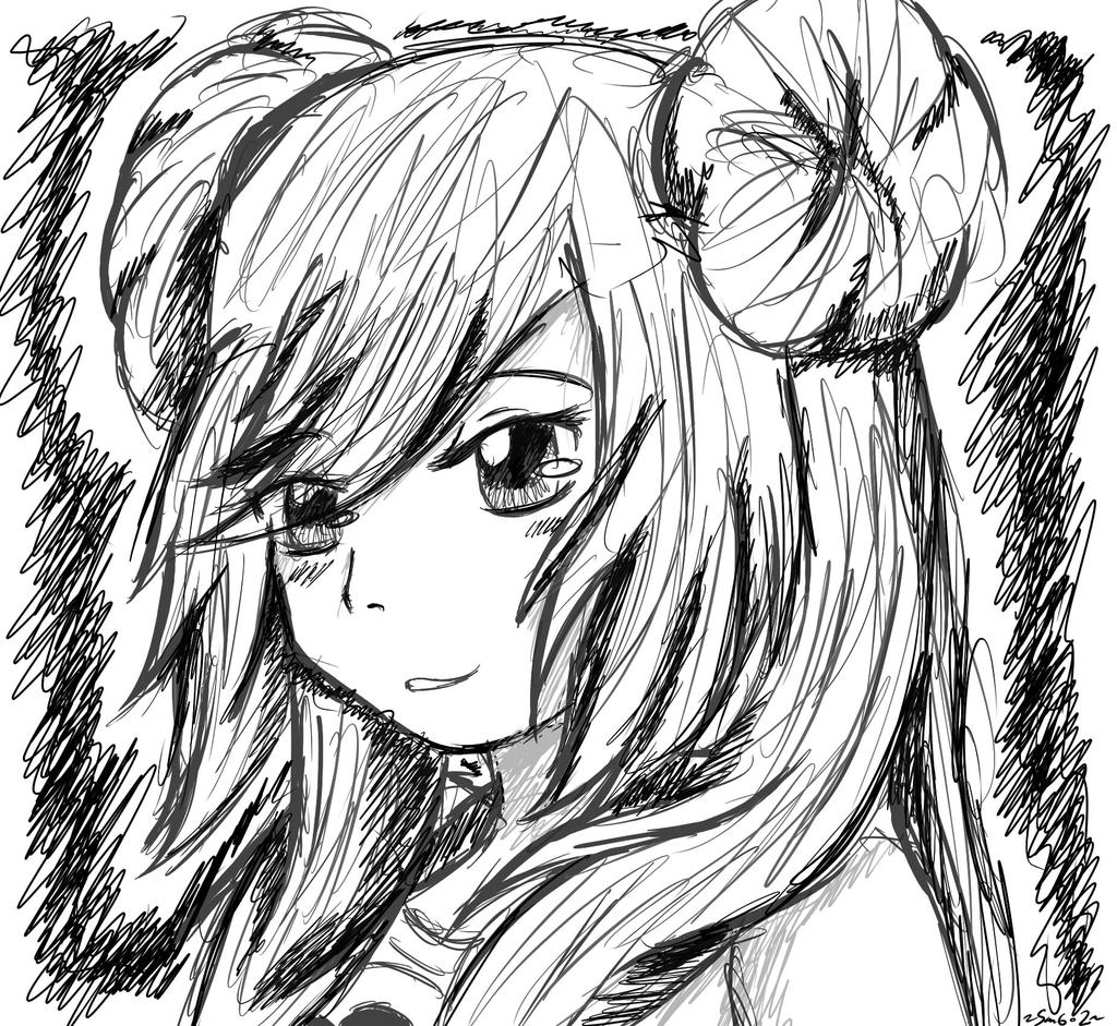 Mei Portrait BW