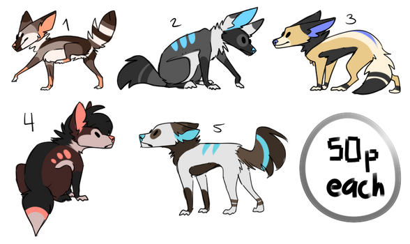 Chibi Wolf Adopts - CLOSED