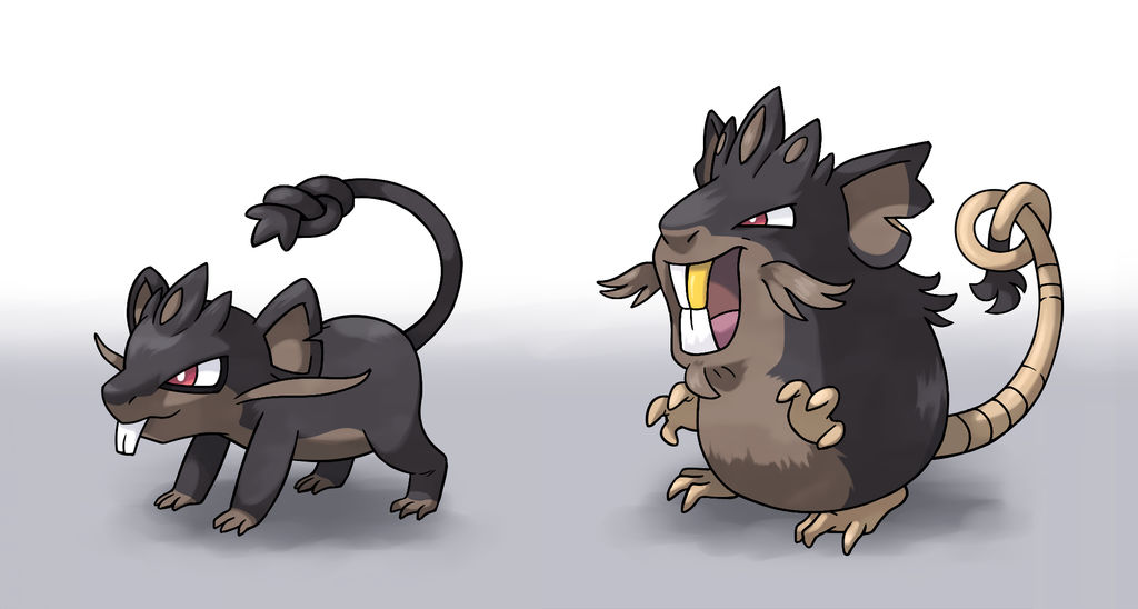 alolan rattata and raticate by canisaries on DeviantArt