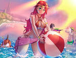 A day at the beach with Team JNPR by Artkos19