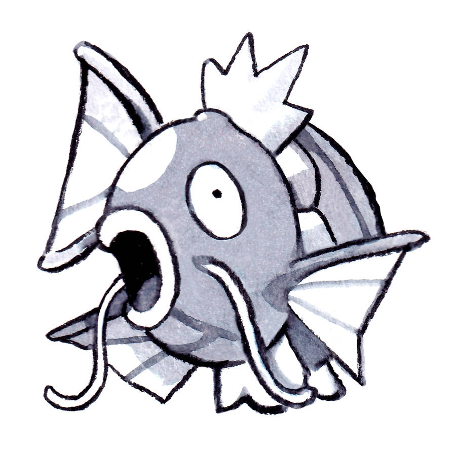 Magikarp Red/Blue Watercolor Ink by gabyswizo on DeviantArt