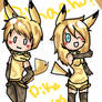 -: gijinka Pikachu twins adoptable -CLOSE- :-