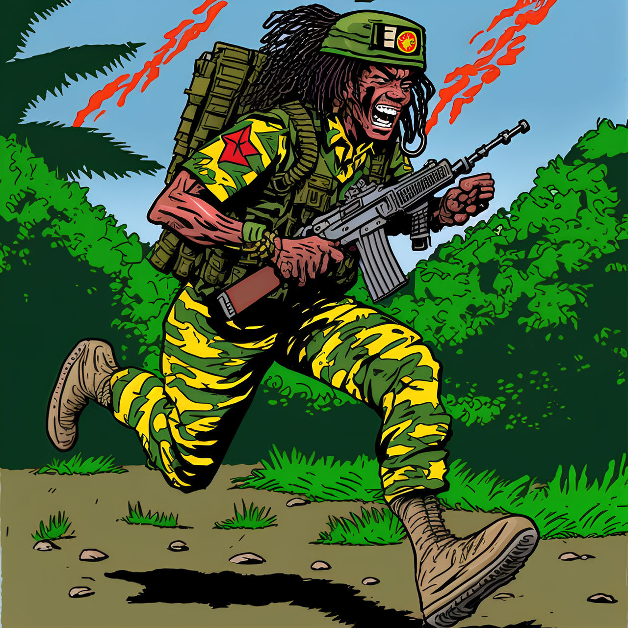 Running Rasta Man Rasta Runing Soldier by butter613 on DeviantArt