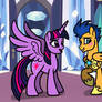 Twilight Sparkle meets Flash Sentry