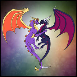 Spyro and Cynder all grown up